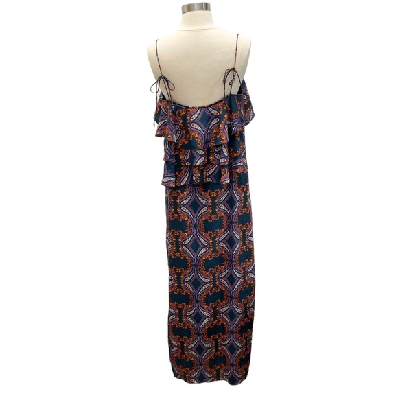 Bohemian Floral & Geo Print Maxi Dress With Loose Flowy Bodice By Hive & Honey - Picture 8 of 12